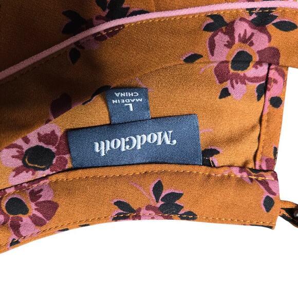 Modcloth Sleeveless Floral Blouse Size: L - Picture 5 of 5